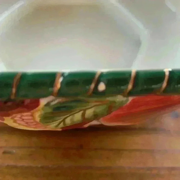 Vintage Fruits Al Fresco Ceramic Potpourri Bowl by Fitz and Floyd - Picture 3 of 7